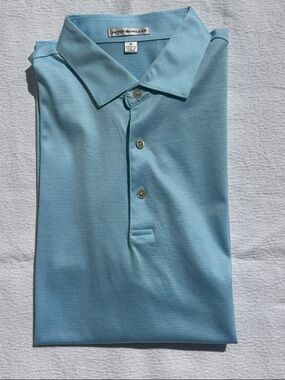 NWOT Peter Millar Sky Blue Polo Golf Shirt M